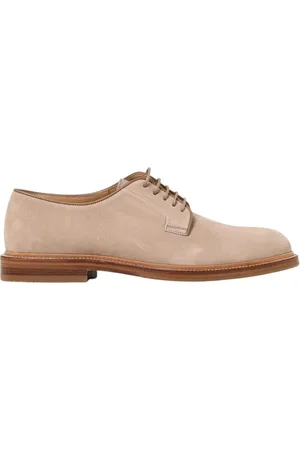 Brunello Cucinelli Schoenen, Heren, , 45 EU, Leer, Bruine Brogue Oxford Schoenen