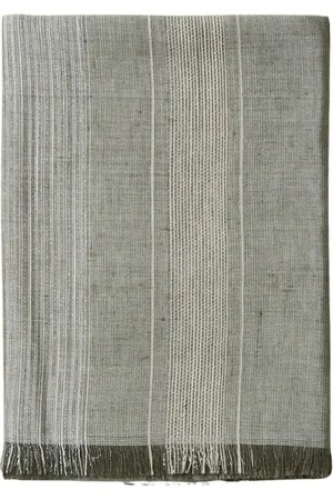 PESERICO SIGN Accessoires, Dames, Groen, ONE Size, Katoen, Linnen, zijden, katoenen en Lurex jacquard sjaal
