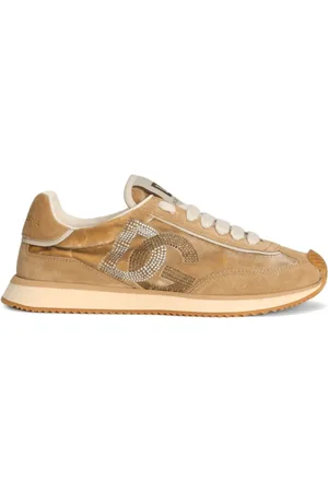 Dolce & Gabbana Schoenen, Dames, , 40 EU, Leer, Cushion Sneakers met Strass Versiering