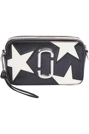 Marc Jacobs Tassen, Dames, Zwart, ONE Size, Zwart en wit ster Snapshot tas