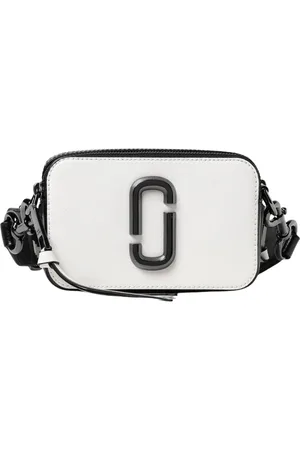 Marc Jacobs Tassen, Dames, Wit, ONE Size, Leer, Witte Mini Crossbody Cameratas