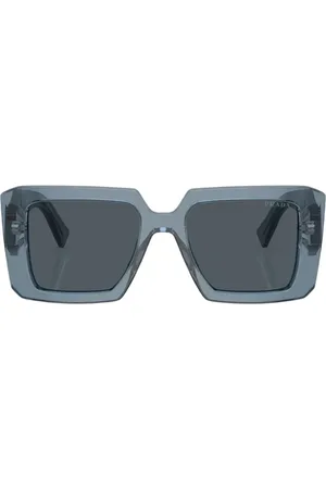 Prada Accessoires, Dames, Grijs, ONE Size, Klassieke Logo Zonnebril