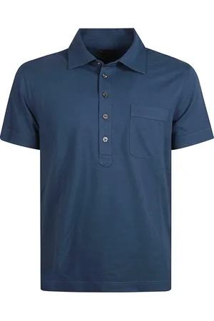 Tom Ford Tops, Heren, Blauw, XL, Katoen, Gebreide Polo Shirts Collectie
