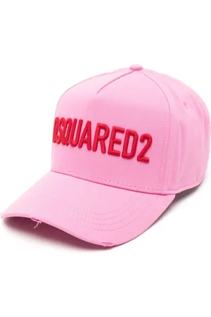 Dsquared2 Accessoires, Dames, Roze, ONE Size, Katoen, Kleurrijke Baseball Cap met Geborduurd Logo