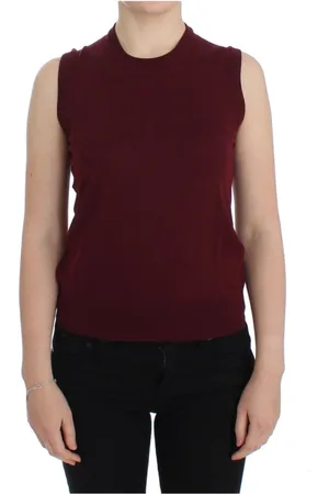 Dolce & Gabbana Truien, Dames, Rood, XS, Wol, Sleeveless Tops