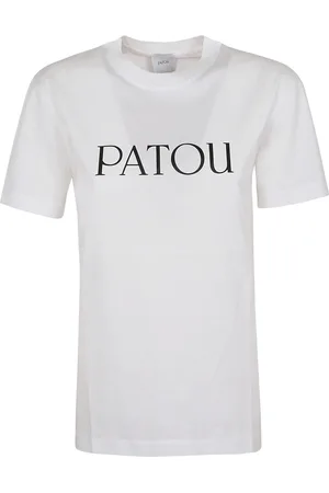 Patou Tops, Dames, Wit, M, Katoen, Wit T-shirt voor vrouwen