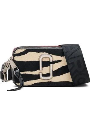 Marc Jacobs Tassen, Dames, Veelkleurig, ONE Size, Leer, Snapshot Zebra Leren Schoudertas
