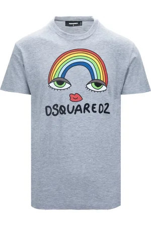 Dsquared2 Tops, Heren, Grijs, XL, Katoen, Slip-On T-Shirt