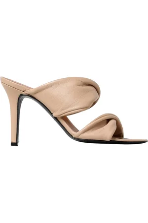 Via Roma Schoenen, Dames, , 37 EU, Witte leren muiltjes met hakken