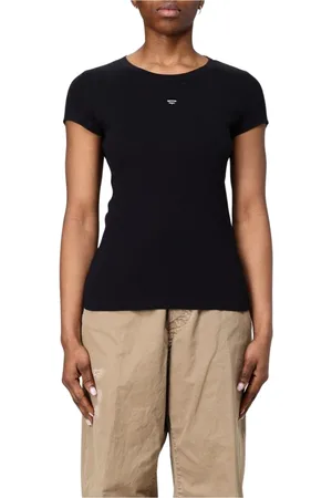 Dsquared2 Tops, Dames, Zwart, L, Casual Grafisch Print T-shirt