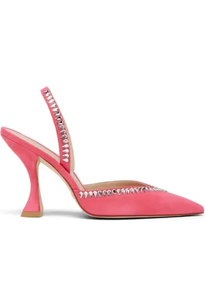 Stuart Weitzman Schoenen, Dames, Roze, 36 1/2 EU, Leer, Xcurve 100 Slingback Pump