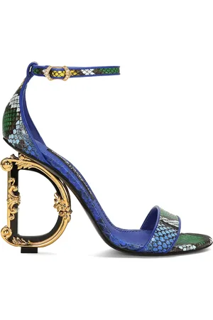 Dolce & Gabbana Schoenen, Dames, Blauw, 39 1/2 EU, Stijlvolle Sandalen voor de Zomer