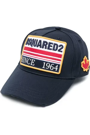 Dsquared2 Accessoires, Heren, Blauw, ONE Size, Katoen, Patch Baseball Cap