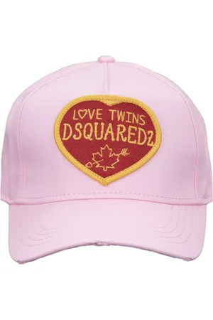 Dsquared2 Accessoires, unisex, Roze, ONE Size, Katoen, Geborduurde Baseball Cap