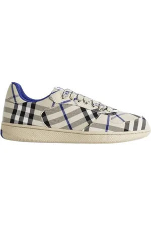 Burberry Schoenen, Heren, Veelkleurig, 43 EU, Katoen, Check Pattern Terrace Sneakers