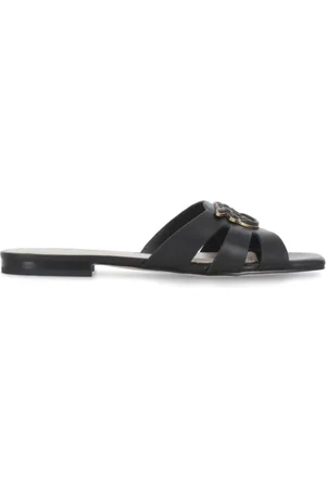 Pinko Schoenen, Dames, Zwart, 36 EU, Leer, Marli 09 Slippers