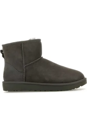 UGG Schoenen, Dames, Grijs, 37 EU, Suède, Grijze suède Classic Mini II enkellaarsjes