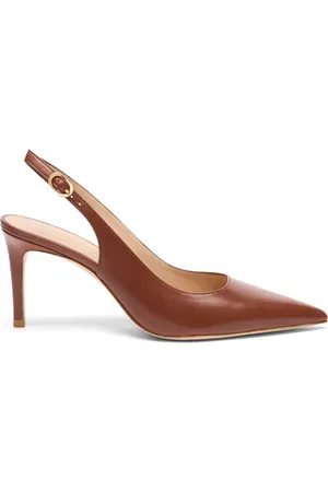 Stuart Weitzman Schoenen, Dames, Bruin, 40 1/2 EU, Power Slingback 75