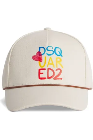 Dsquared2 Accessoires, unisex, Wit, ONE Size, Witte hoeden met verstelbare band