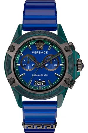 VERSACE Accessoires, Heren, Blauw, ONE Size, Sport Chrono Active Horloge