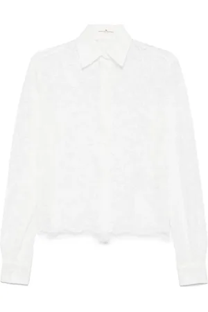 ERMANNO SCERVINO Blouses & Shirts, Dames, Wit, S, Witte klassieke kraagoverhemd