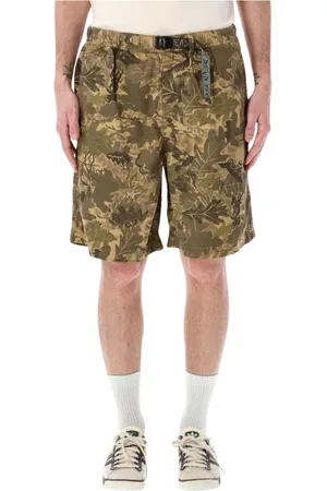 Brain Dead Korte broeken, Heren, Veelkleurig, M, Bruine Casual Shorts met Trekkoord