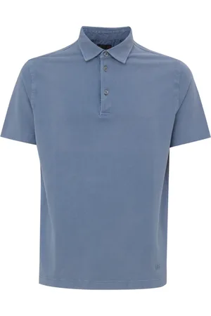 corneliani Tops, Heren, Blauw, L, Katoen, Klassieke Polo Shirt Blauw