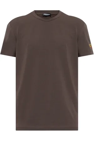 Dsquared2 Tops, Heren, Bruin, S, Katoen, T-shirt capsule Summer Lovers