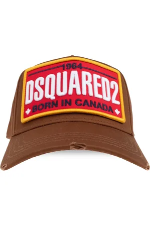 Dsquared2 Accessoires, Heren, Bruin, ONE Size, Katoen, Canada Patch Baseball Cap