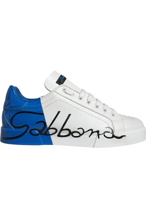 Dolce & Gabbana Schoenen, Heren, Wit, 43 EU, Leer, Casual Leren Lage Sneakers