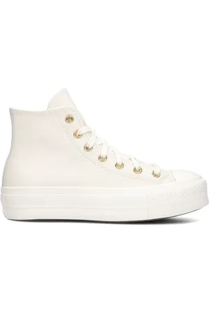 Converse Schoenen, Dames, Wit, 37 1/2 EU, Verhoog je stijl met hoge sneakers