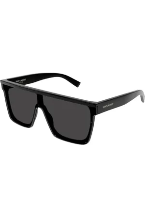 Saint Laurent Accessoires, Dames, Zwart, ONE Size, Zwarte Oversize Zonnebril