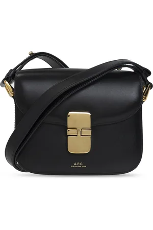 A.P.C. Tassen, Dames, Zwart, ONE Size, Leer, Grace Mini schoudertas