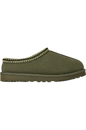 UGG Schoenen, Heren, Groen, 43 EU, Suède, Tasman Pantoffels - Geborduurd Suède