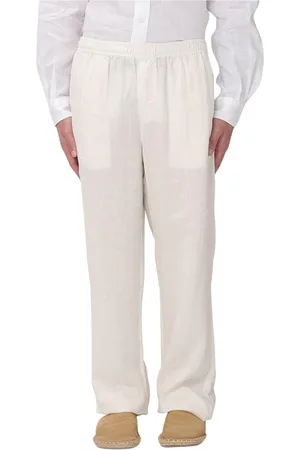Aspesi Broeken, Heren, Wit, S, Linnen, Witte Linnen Casual Broek