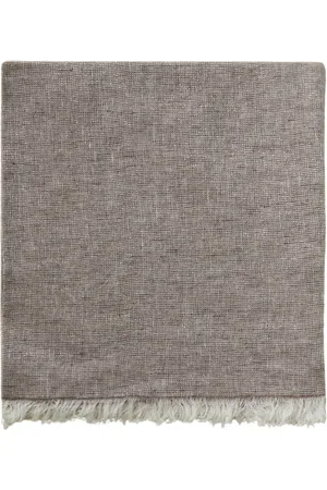 PESERICO SIGN Accessoires, Dames, Bruin, ONE Size, Linnen, Linnen en Lurex jacquard cape