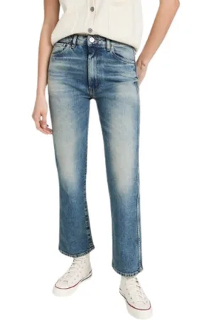 3x1 Jeans, Dames, Blauw, W29, Katoen, Broeken