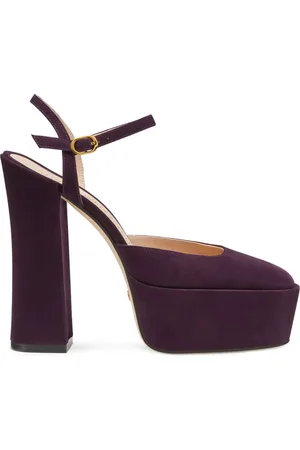Stuart Weitzman Schoenen, Dames, Bruin, 38 1/2 EU, Suède, Skyhigh 145 Platform Pumps