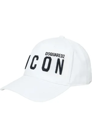 Dsquared2 Accessoires, unisex, Wit, L, Katoen, Witte Iconische Klep Hoed