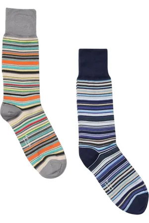 Paul Smith Ondergoed, Heren, Veelkleurig, ONE Size, Katoen, Gestreepte Comfortsokken