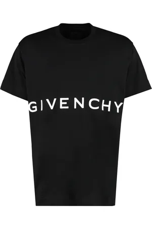 Givenchy Tops, Heren, Zwart, XL, Katoen, Geribbeld Katoenen T-shirt