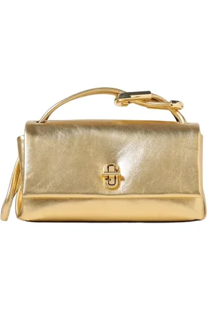 Marc Jacobs Tassen, Dames, Geel, ONE Size, Metallic Gouden Schoudertas