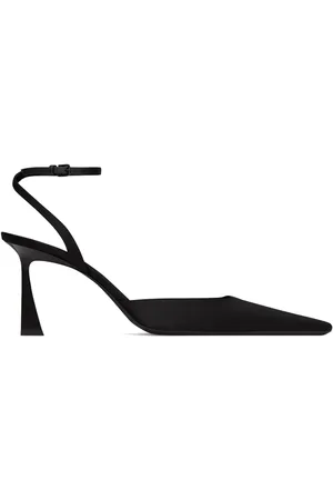 Saint Laurent Schoenen, Dames, Zwart, 39 1/2 EU, Leer, Klassieke Zwarte Slingback Pumps