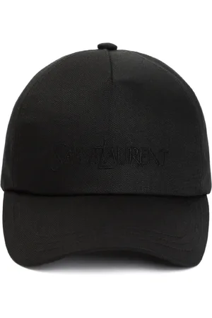 Saint Laurent Accessoires, Heren, Zwart, 59 CM, Katoen, Zwarte Baseballpet Accessoires