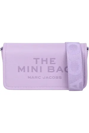 Marc Jacobs Tassen, Dames, Paars, ONE Size, Leer, Leren Mini Tas met Kaartsleuven