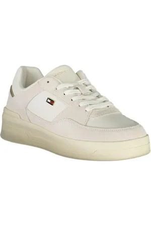 Tommy Hilfiger Schoenen, Dames, Wit, 39 EU, Polyester, Moderne Witte Polyester Sneakers