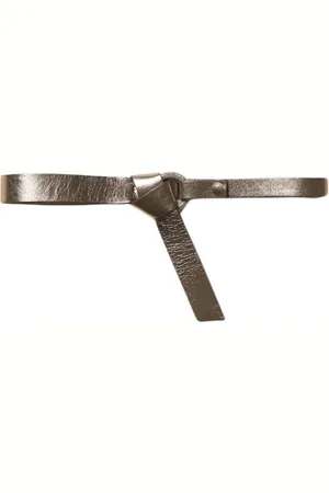 PESERICO SIGN Accessoires, Dames, Grijs, 85 CM, Leer, Leren Riem met Lichtpunt