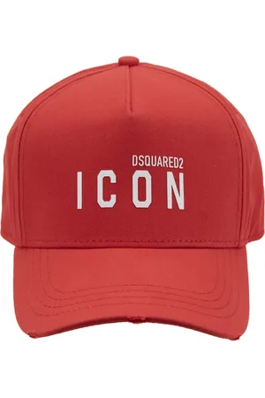Dsquared2 Accessoires, unisex, Rood, ONE Size, Katoen, Embossed Baseball Cap met Gespsluiting