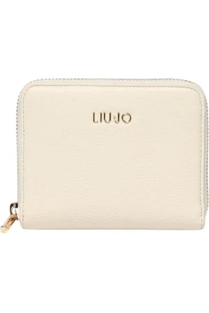 Liu Jo Accessoires, Dames, Wit, ONE Size, Leer, Witte Leren Ritsportemonnee