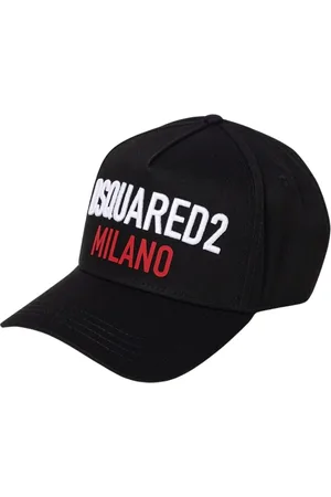 Dsquared2 Accessoires, Heren, Zwart, ONE Size, Katoen, Milano Baseball Cap Mannen Zwart Hoed